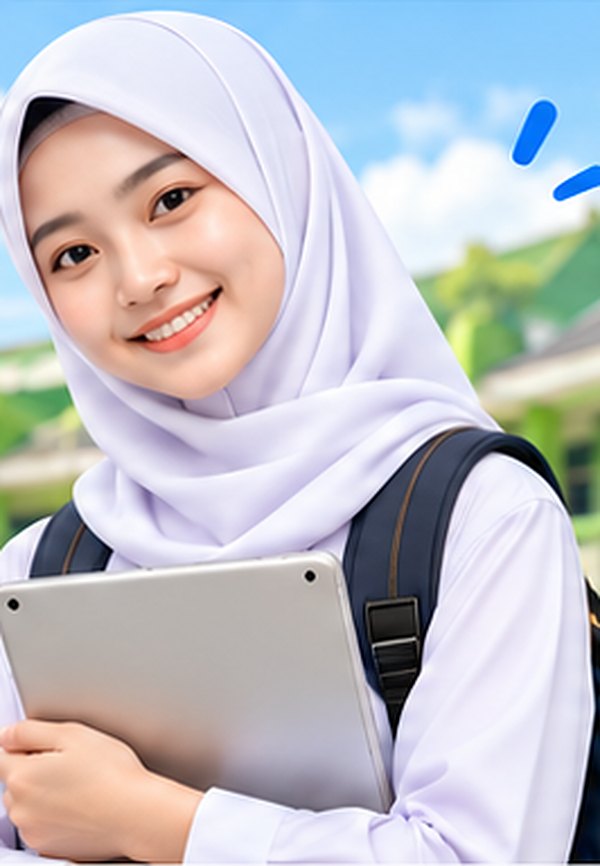 Siswa MAN 1 Pontianak belajar dengan tablet